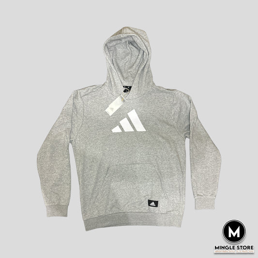 Adidas Sudadera Gris con Logo al Centro