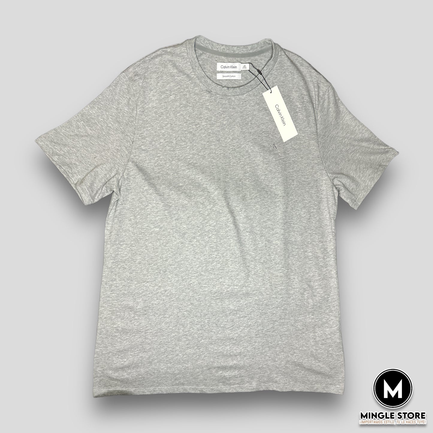 Calvin Klein Camiseta Gris con Logo Pequeño