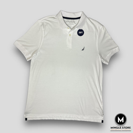 Nautica Camiseta Polo Blanca con logo