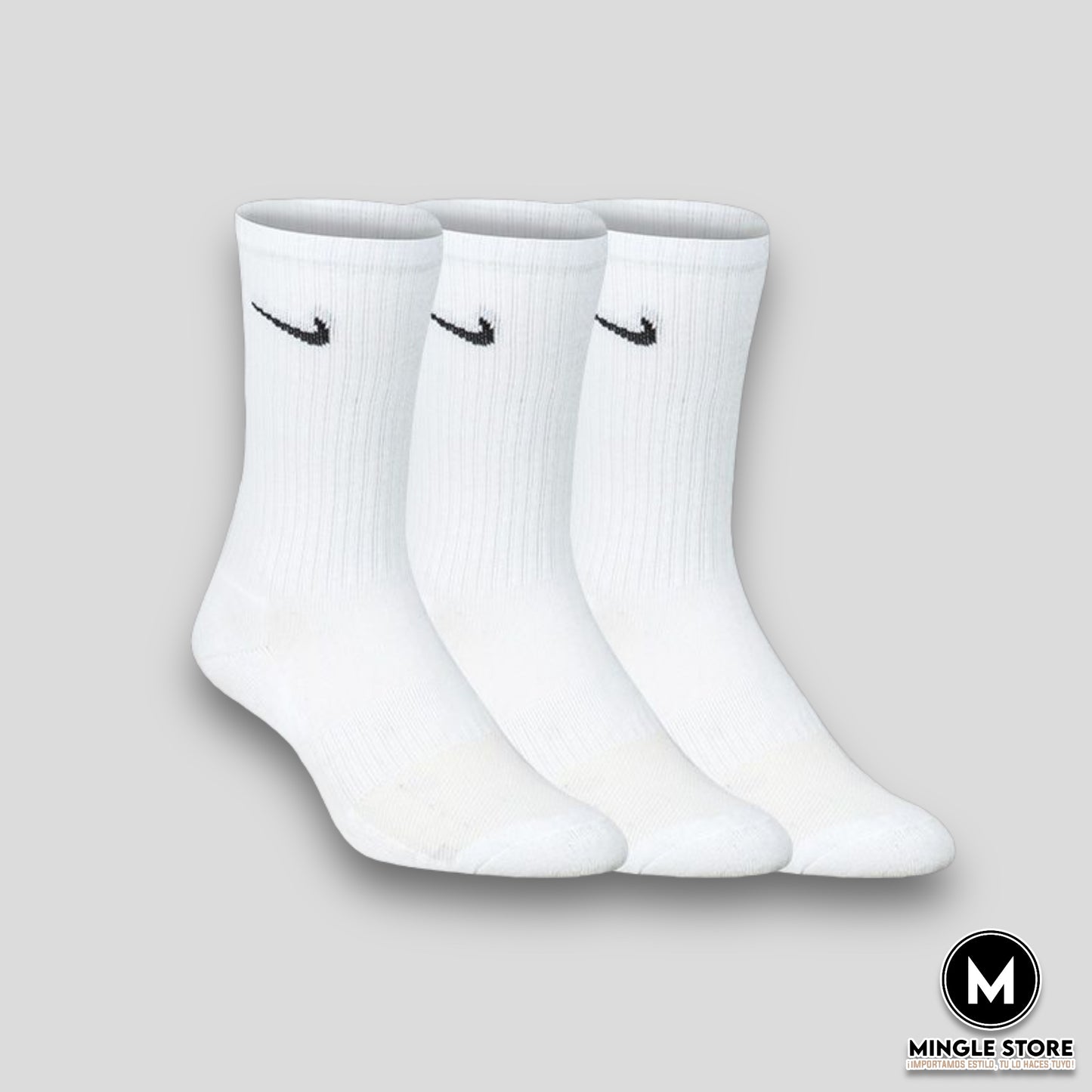 Nike 6 Pares de Medias Blancas con Logo Negro