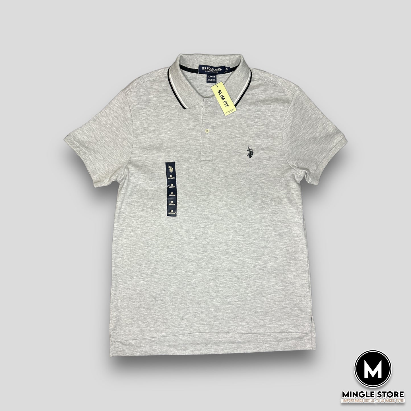 CAMISETA TIPO POLO GRIS U.S. POLO ASSN