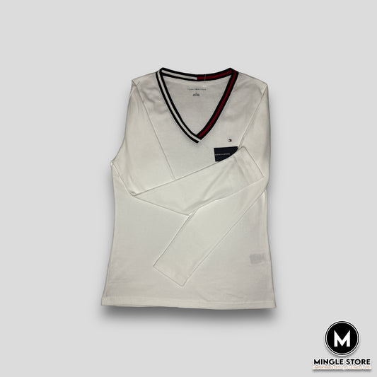 CAMISETA BLANCA MANGA LARGA TOMMY